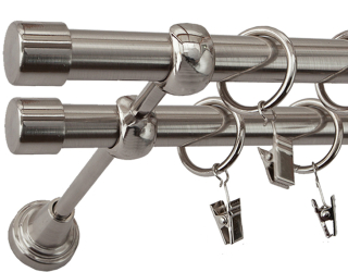 Dvojitá záclonová tyč 19 mm + 19 mm 240 cm